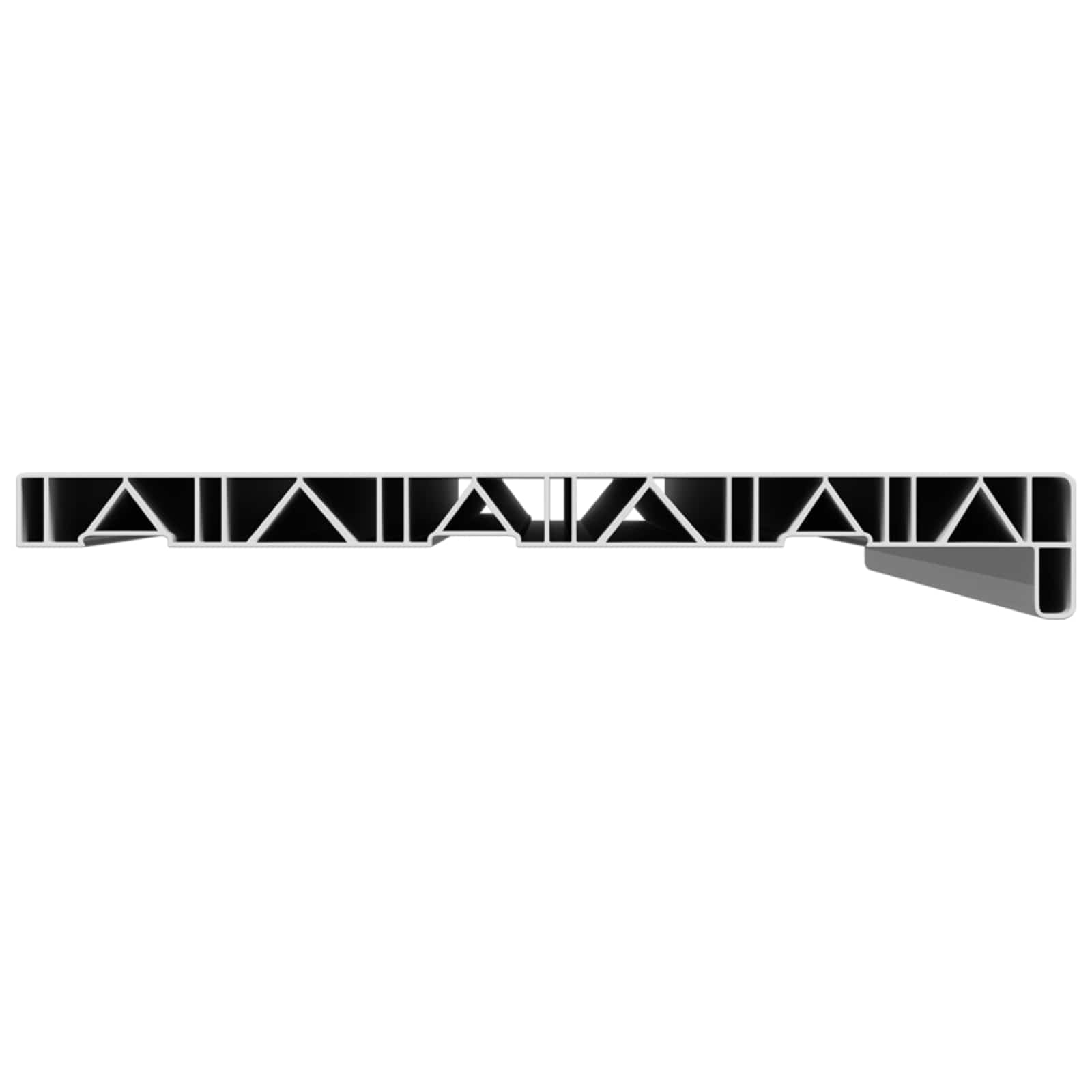 Parapet z PCW, biały, 100 x 30 x 4,5 cm