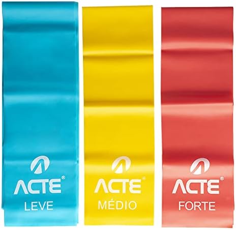 Acte, Kit Faixas Elásticas de Resistência Band TPE para Treinos d...