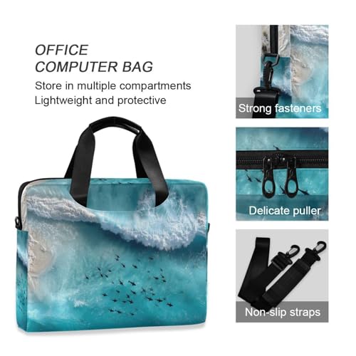 Bolso maletín para laptop con estampado marino 13-16 pulg miniatura 6