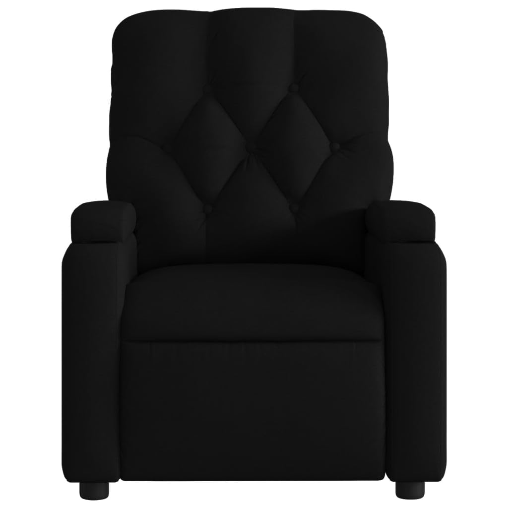 Relaxsessel Manuell Stoff Fernsehsessel Liegesessel Schwarz