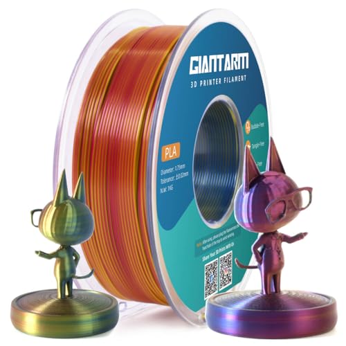 Filament PLA Tricolore GIANTARM pour Impression 3D Soie Rouge Jaune Bleu 1kg