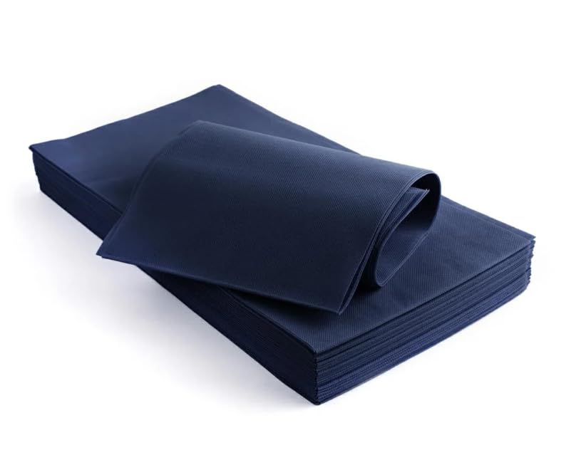 SOLEPLASTIC 25 Tovaglie Monouso Tessuto non Tessuto (100 x 100 cm) - 50 gr m/q Idrorepellenti - Tovaglia Usa e Getta per Ristoranti, Pub, Pizzeria, Catering e Uso Domestico (BLU)