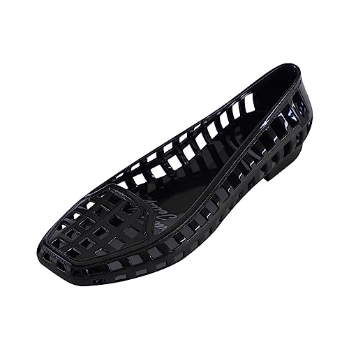 Classic/Slip on Dress Sandals, Squared Toe Flats, Jellies, Jelly Shoes for Women