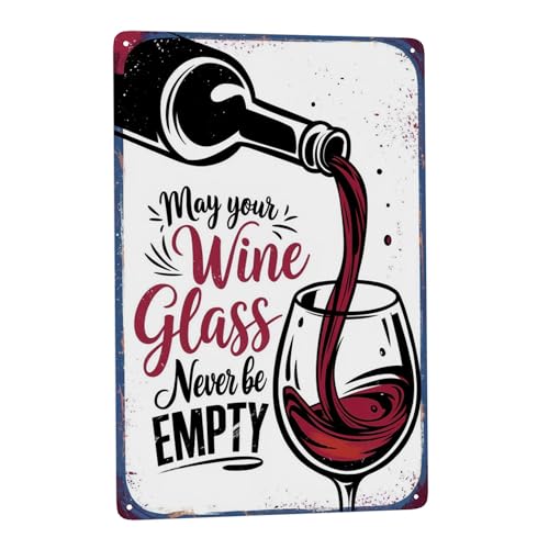 Wine Lover Tin Sign 8X12IN Vintage Metal Plaque for Cellar Door & Italian Trattoria Decor