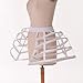 Pannier Petticoat Women Victorian Bustle Cages Hoop Skirt Cage Skirt for Women (White 4 Hoops)