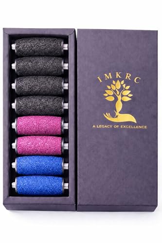 Electric Foot File Replacement Rollers Compatible with Scholl Velvet Smooth Express Pedi, Extra Coarse Regular Smooth Heads for Hard Skin & Callus Removal, Pedicure Foot Care Refills Pack