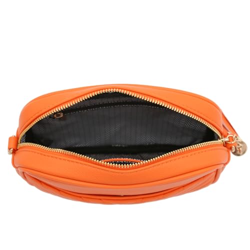 Image of FashionPuzzle Chevron Quilted Crossbody Camera Bag with Chain Strap and Tassel