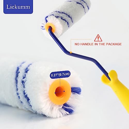 Liekumm 6-Inch Microfiber Paint Roller, High Density Microfiber Roller Covers Refills, Roller Short Nap, House Painting Supplies, Suitable For Home, Wall, Cabinets, Ceilings Painting, Pack Of 12 #TOP2