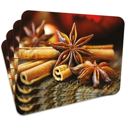 VELORA H&L Platzsets Kork - Tischsets 30 x 40 cm, Abwaschbar, rutschfest und Hitzebeständig bis 100°C, Dekorative Tischunterlagen für Küche und Esszimmer