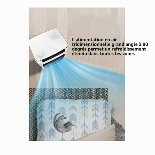 Refroidisseur d'air portable 40L LED 3 vitesses minuterie 24H à distance 16000 BTU