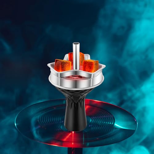 Hookah Bowl Set - Silicone Hookah Tobacco Shisha Bowl with Heat Management Screen Charcoal Holder for Smoking Shisha Hookah Easy Replace Charcoal Fast Cleaning (1) - Image 6