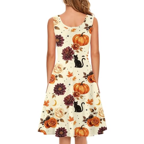 Image of TOADDITDO Womens Summer Sleeveless Tank Dress with 2 Side Pockets XS-4XL Plus Size