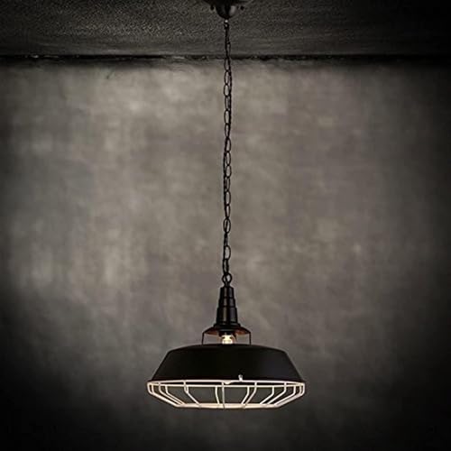 Lustre industriel rétro E27 en fer forgé style loft pour chambre