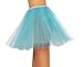 YoungLove Women 3 Layered Tulle Ballerina Running Tutu Skirt, Teal Green