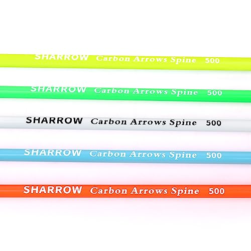 Surwolf 31" Carbon Arrows Fluorescence Color Archery Hunting Arrows 500 600 Spine With Feather Fletched Target Practice Arrows For Archery Compound & Recurve & Long Bow 6/12Pcs (12, Orange, Spine 500) #TOP5