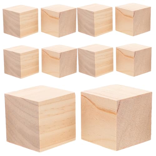 Blocs en bois brut de 5cm lot de 20 cubes carrés pour loisirs créatifs