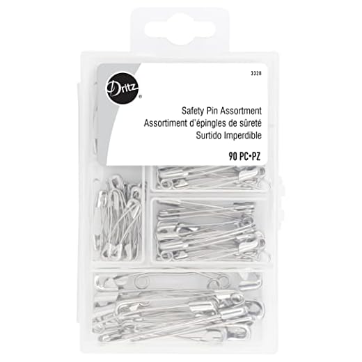 Dritz Assortiment d'épingles à nourrice incurvées pour matelassage (lot de 90)