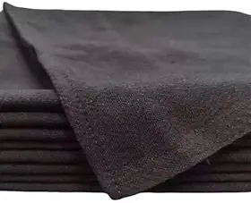 Kit 20 Panos De Prato Preto Cozinha Pé De Galinha Com Bainha