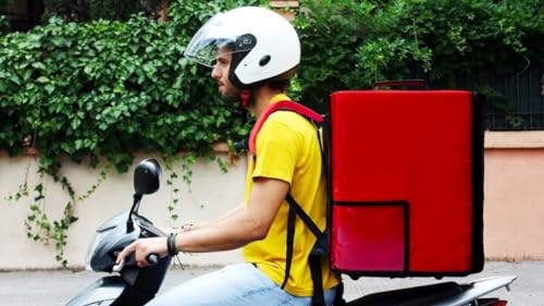 Safemi Zaino Borsa Termica Porta Pizze Da Asporto 10 Cartoni Fast 10 Nero - 9