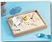 Executive Sandbox - Beach Themed Zen Garden - Desktop Stress Relieving Office Decor - Includes 8” x 10” Hardwood Sandbox, 8 Seaside Accessories, and Ultra-Fine Sand