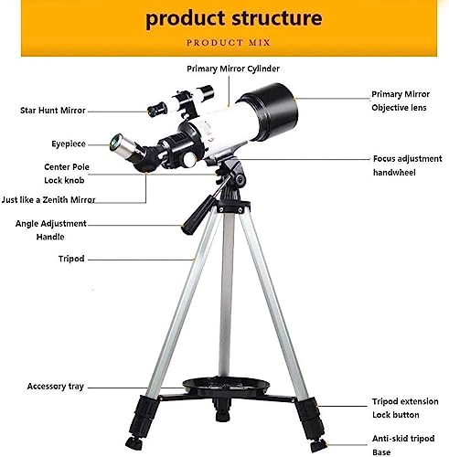 Telescopio astronómico refractor portátil YANYO con trípode ajustable miniatura 3