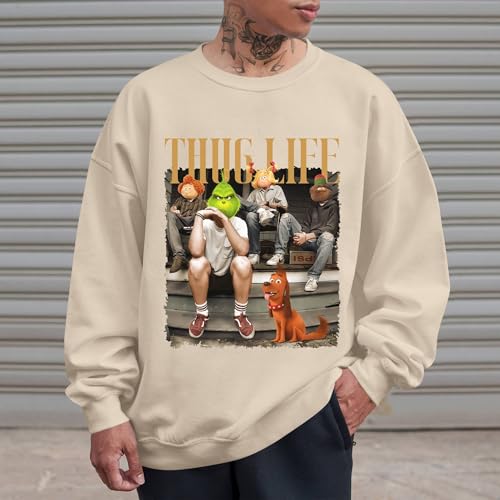 Kozmoz Hall Moletons Thug Life - Moletom unissex de filmes de Natal - Moletom com personagem de Nata