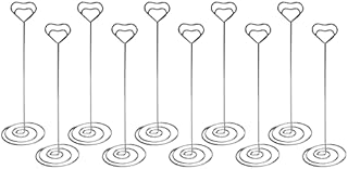 Rfvtgb 10pcs 8.6 Inch Tall Place Card Holders Heart Shape Table Number Holder Stands Picture Photo Note Memo Clip for Wedding,Table Number Card Holders