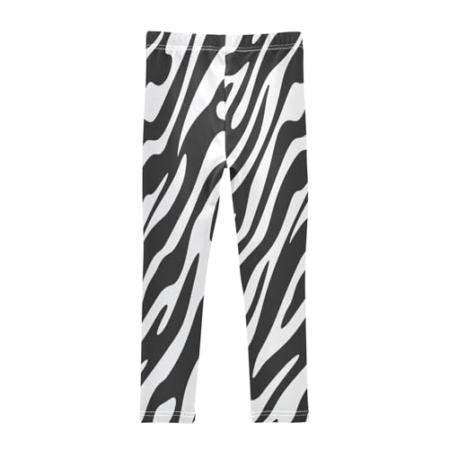 Toddler Girls Leggings Printed Yoga Pants Leggings White Black Stripe for Kids2