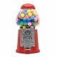 CKB LTD Retro Münze betriebene Kaugummi-Maschine Süßigkeitenspender – Kaugummiautomat Runde Pralinen, Kaugummis, gemischte Snacks, Nüsse, Leckereien, Münzaufbewahrung, Klein H23 cm, rot