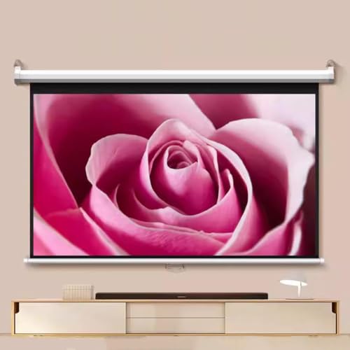 Pantalla Retráctil de Proyector 60in 16:9 con Bloqueo Automático