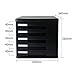 Produktbild Aktenschränke, Zeitungs Racks Desktop-Schublade Sorter Daten Sorting Box Zeitungsständer Zeitungsständer aus Kunststoff Schublade Zeitung Racks Kabinett Vier/Fünf Weiß, Schwarz (Farbe: A1, Größe: Fü