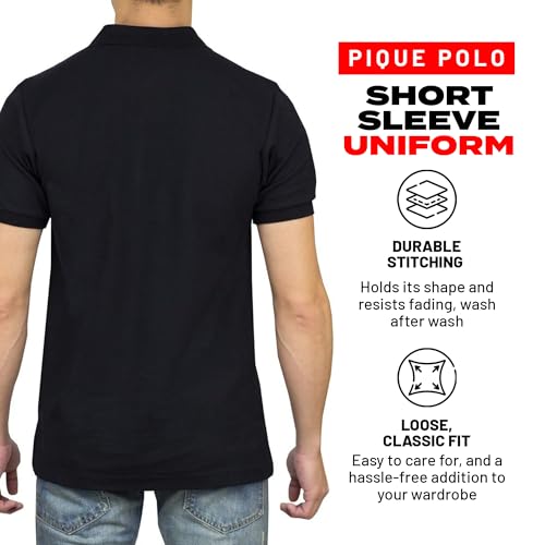 Camiseta polo clásica para hombre de manga corta, tejido piqué, para uniformes miniatura 3
