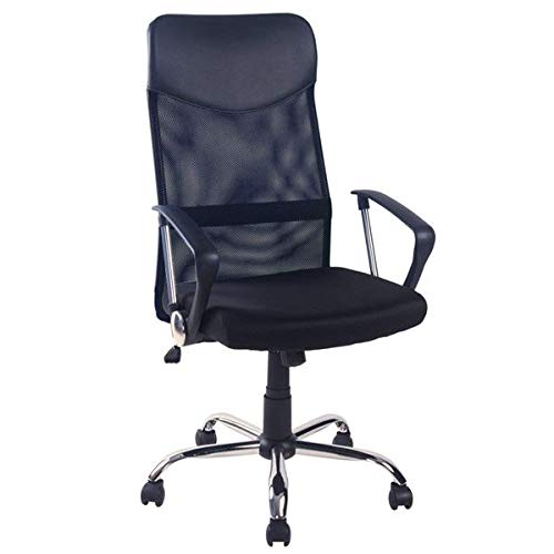 MUVIP Silla de Oficina y Escritorio Ergonómica con Reposabrazos, Elegante para tu Espacio de Trabajo, Ajustable en Altura, Soporte Lumbar, Negro