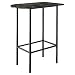 Monarch Specialties I I 2325 Grey Marble and Charcoal Metal Spacesaver Bar, 24" x 36"