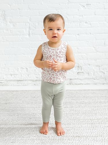 Colored Organics Leggings unissex de algodão orgânico para bebês e crianças pequenas, Hortelã, 3 Ano