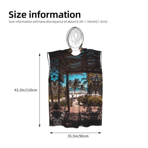 Peignoir à langer poncho microfibre pour se changer sur la plage sans encombre