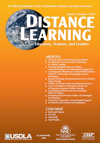 Distance Learning Vol 15 Issue 2 (Distance Learning Journal)