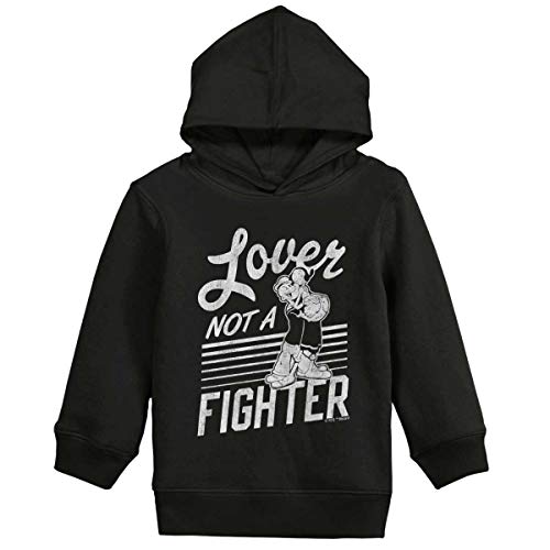 Lover Not A Fighter Popeye Boy Girl Hoodie Sweatshirts Black