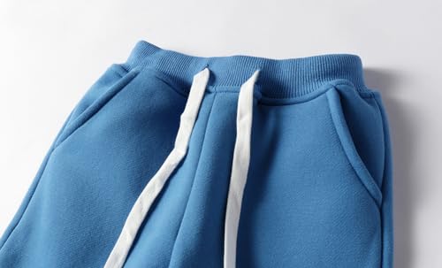 Image of Mud Kingdom Girls Boys Drawstring Sweatpants Solid Colors Elastic Waist Slant Pockets 2-10 Years
