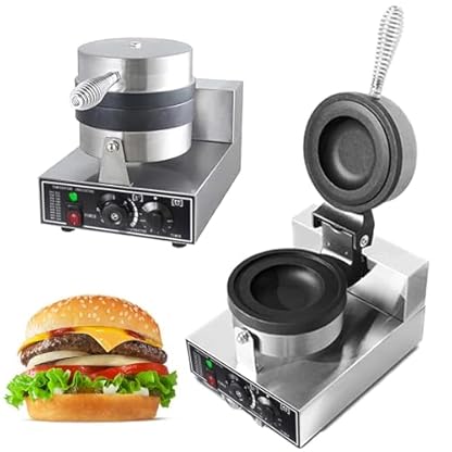 Doppelseitig Beheizter Burger-Maker Burgermaschine, kommerzielles Waffeleisen, antihaftbeschichtete Eismaschine für den Heimgebrauch, Former, italienischer Eiscremeformer, Heizung/110 V