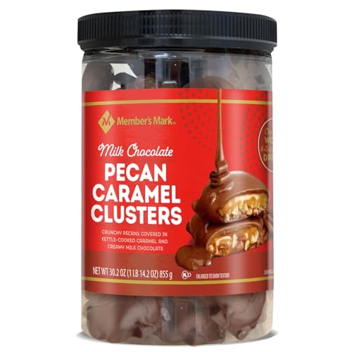 Member's Mark Milk Chocolate Pecan Caramel Clusters, 30.2 Ounce, 1.88