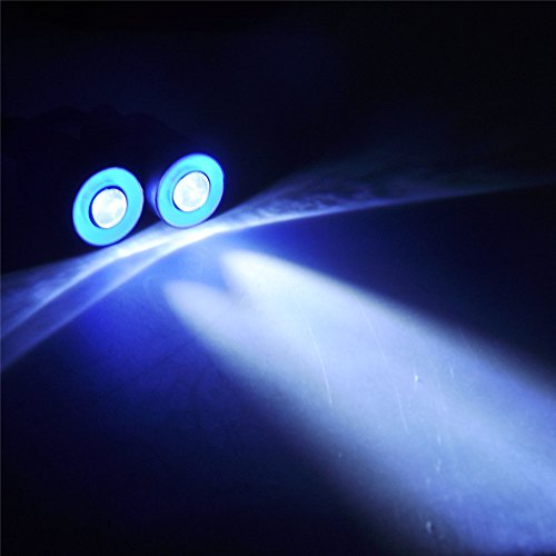 Mohero 2 Leds Angel Eyes & Demon Eyes Led Light Headlights For 1/10 Rc Model Crawler Cars Headlamps (Blue+White, 17Mm) #TOP6