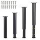 Yoxovo Möbelfüße Verstellbar 4 Stück, Tischbeine Höhenverstellbar 25-42cm, Metall Schwarz Möbelbeine, Möbelbeine für Schränke, Couchen, Tische, Schemel, Stühle, TV-Ständer anderes DIY-Möbel