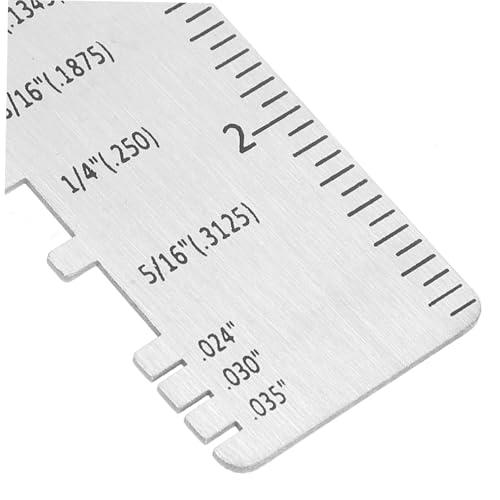 ULTECHNOVO - Calibrador de espesores de alambre, 2 piezas, para mediciones precisas, accesorios para mesa de soldadura miniatura 3