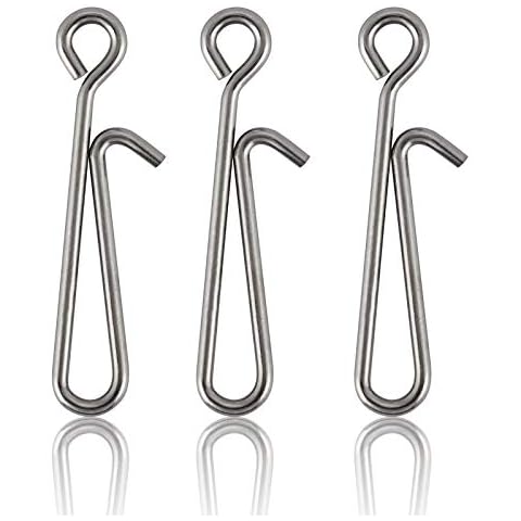 Alwonder 50 Bait Clip Sea Fishing Fast Swivel Snap Clips Quick Fast Link Clips Quick Speed Clips High Strength Stainless Steel Connector Size 2 Cover