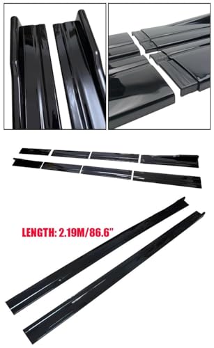 Faldones laterales negro brillante para Audi A3 A4 A5 S-Line RS3 8V Sedán de 2013 en adelante 2