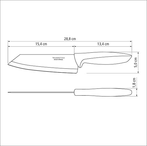 Tramontina Plenus Faca para Cortar e Picar, Preto, 15.24 cm
