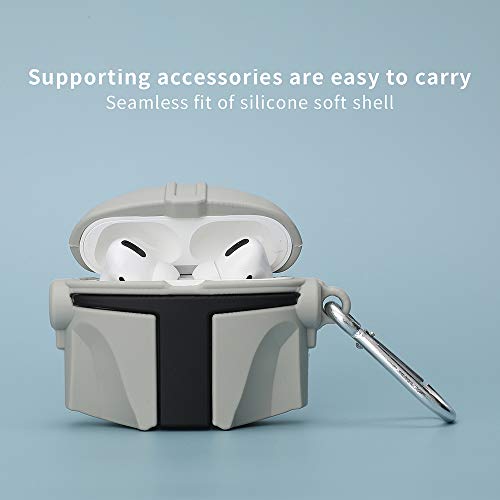 Compatible With Airpod Pro Case Cover, 3D Popular And Cute Silicone Design，Soft Silicone Portable&Shockproof Airpod Case，For Apple Airpod Pro Charging Case (Helmet Pro) #TOP2