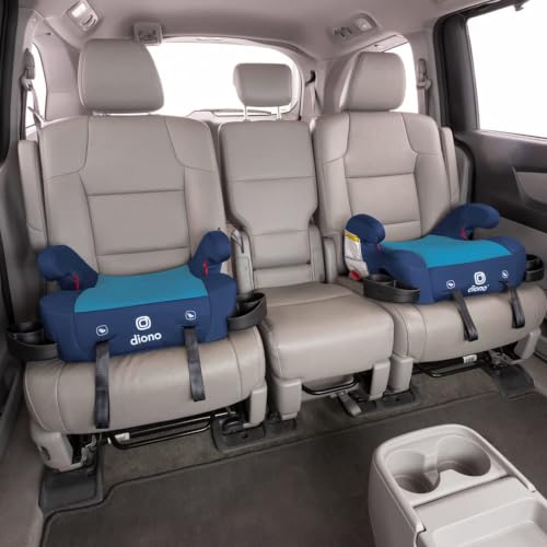 Image of Diono Solana 2 XL Pack of 2 2022, Dual Latch Connectors, Lightweight Backless Belt-Positioning Booster Car Seat, 8 Years 1 Booster Seat, Blue