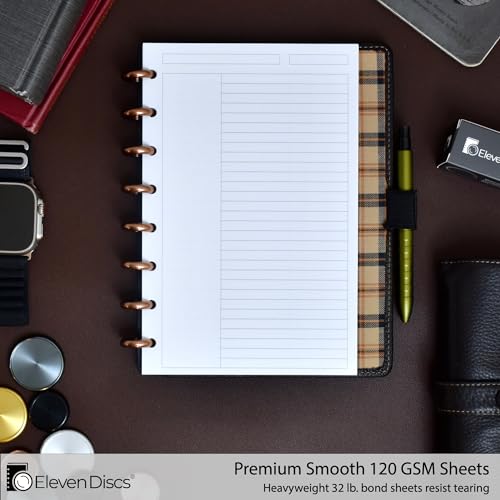 Recharge papier pour perforations Discbound format Junior avec lignes d'annotation pour bloc - 2